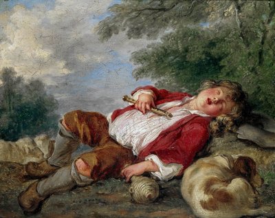 Berger endormi (Nukkuva paimen), noin 1750. tekijältä François Boucher