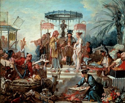 Kiinalaiset häät häät Kiinan keisarin hovissa. François Boucherin (1703-1770) maalaus 1740 Besancon, Musee des Beaux Arts tekijältä François Boucher