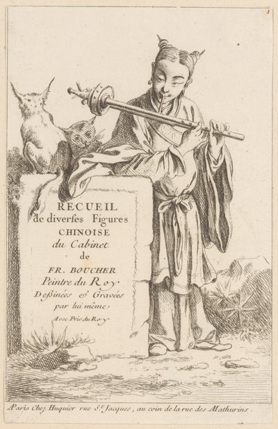 Kokoelma monipuolisia kiinalaisia hahmoja tekijältä François Boucher