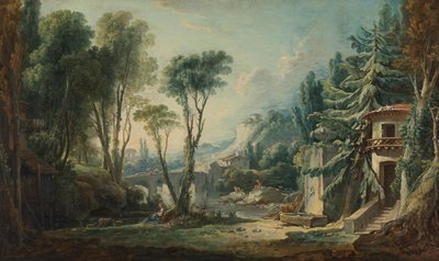 Paimenmaisema ja joki tekijältä François Boucher