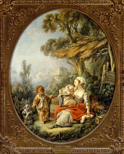 Onnellinen äiti tekijältä François Boucher
