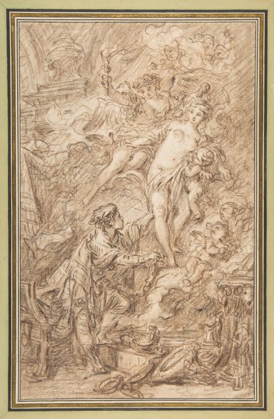 Pygmalion ja Galatea tekijältä François Boucher