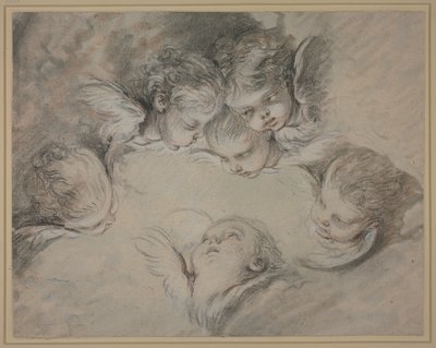 Kuusi enkelipäätä pilvissä tekijältä François Boucher