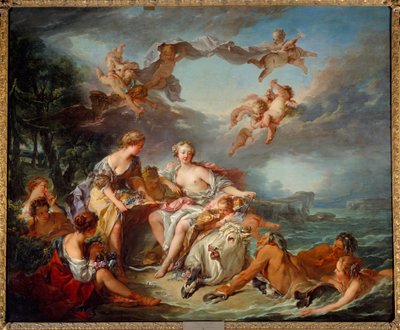 Euroopan kidnappaus. Francois Boucherin maalaus (1703-1770) tekijältä François Boucher