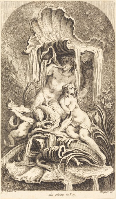 Triton ja nymfi tekijältä François Boucher