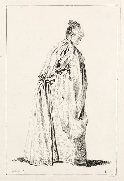 Nainen seisomassa tekijältä François Boucher