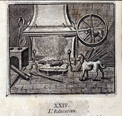 koulutus. Jean de La Fontainen (1621-95) sadut. Kuvitus: Francois Chauveau (1613-1676). Painos vuodelta 1728. tekijältä Francois Chauveau