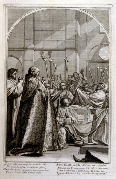 Kaiverrus Francois Chauveau 1680 "St Brunon elämä" Chartreux