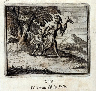Rakkaus ja hulluus. Jean de La Fontainen (1621-95) sadut. Kuvitus: François Chauveau (1613-1676). Painos vuodelta 1728. tekijältä Francois Chauveau