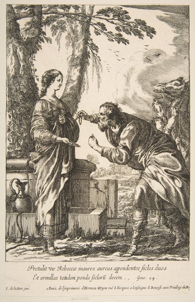 Rebecca ja Eliezer. tekijältä Francois Chauveau