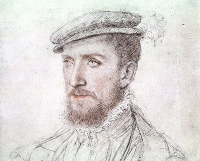 Gaspard de Coligny (1519-1572) (piirustus) tekijältä François Clouet