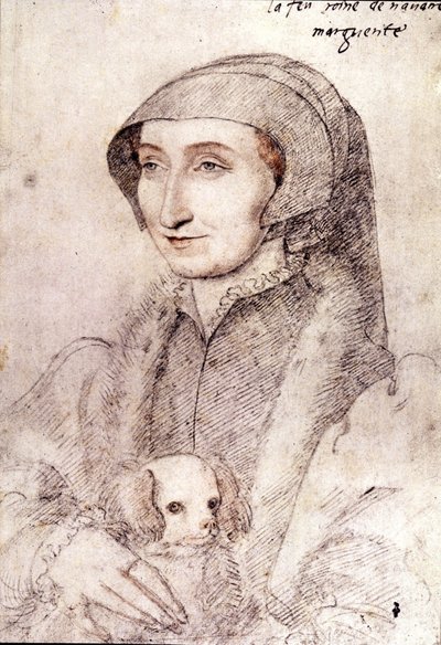 Navarran Marguerite (1523-1574) (piirustus) tekijältä François Clouet