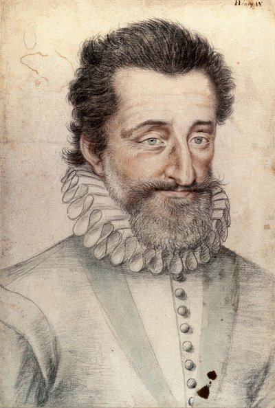 Ranskan kuninkaan Henrik IV:n (1553-1610) muotokuva tekijältä François Clouet