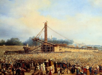 Luxor place de la concorden obeliskin pystytys (25. lokakuuta tekijältä Francois Dubois