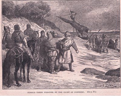 Ponthieun kreivi vangitsi Haroldin vuonna 1063 jKr. tekijältä Francois Edouard Zier