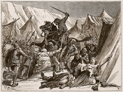Robert of Normandia kokoamassa ristiretkeläisiä, kuvitus "Cassell