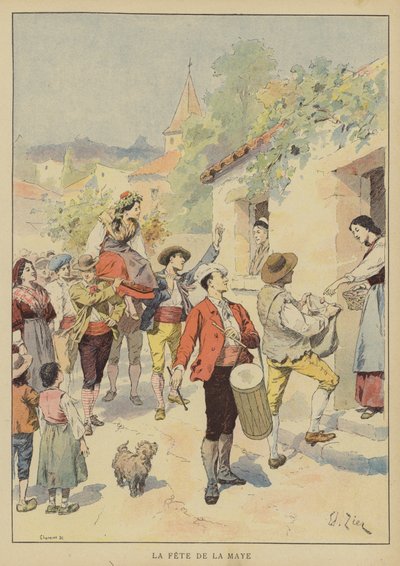 La Fete De La Maye tekijältä Francois Edouard after Zier