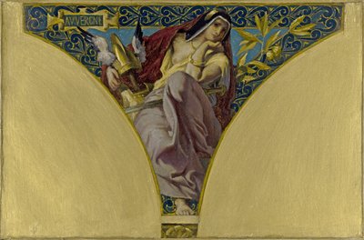 Luonnos Pariisin kaupungintalon Salle des Fêtes -tilaa varten: L
