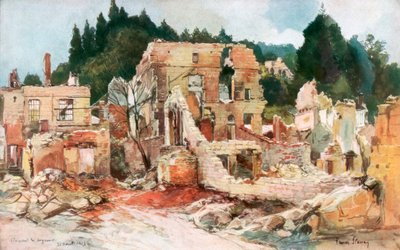 Clermont-en-Argonne, Ranska, elokuu 1915, 1926. tekijältä Francois Flameng