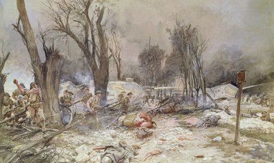 Hyökkäys Saint-Pierre-Aiglessa, heinäkuu 1918 tekijältä Francois Flameng