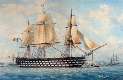 Montebello-alus, Francois Roux (1811-1882), akvarelli, Ranska tekijältä Francois Geoffroy Roux
