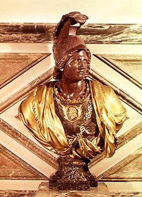 Aleksanteri Suuren (356-323 eKr.) rintakuva 1684 (marmori ja pronssi) tekijältä Francois Girardon