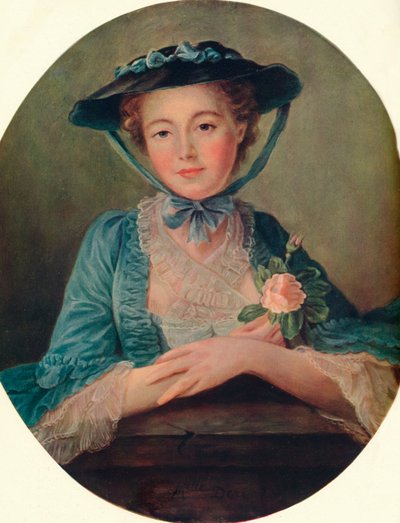 Neiti Doré - ranskalainen koulu, 1760, 1910 tekijältä Francois Hubert Drouais