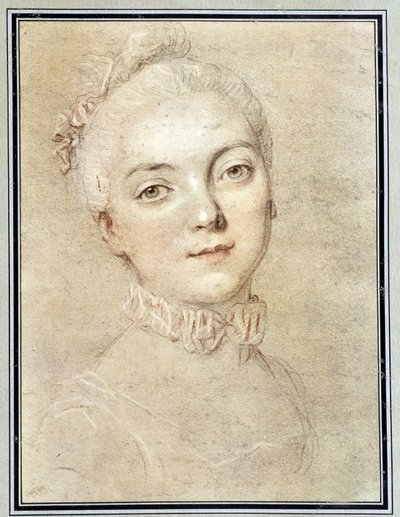 Jeanne Becu, Barryn kreivitär (tai rouva) (1743-1793) muotokuva - piirros François Drouais tekijältä Francois Hubert Drouais