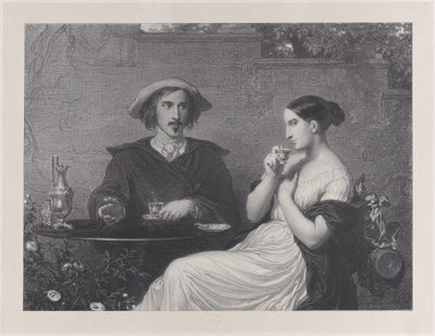 Kahvila, 1840. tekijältä Francois Joseph Aime de Lemud