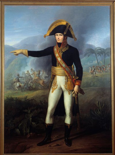 Muotokuva kenraali Charles Leclercin (1772-1802) jalassa. Francois Joseph Kinsonin (1771-1839) maalaus 1800-luvun Malmaison, musee du chateau tekijältä Francois Josephe Kinson