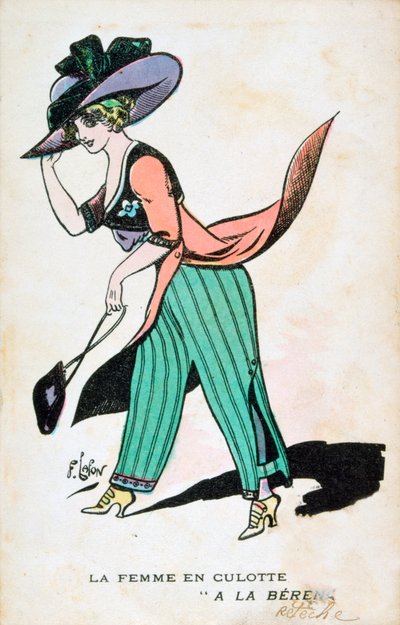 Nainen housuissa, 1900-luku tekijältä Francois Lafon