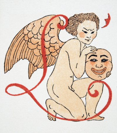 Cupid, pubi. 1922 (stensiiliprintti) tekijältä Francois-Louis Schmied