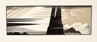 Graafinen kuvitus teoksesta Prometheus kahleissa, Aiskhylos, julkaisu. 1941 (sabluunapainatus) tekijältä Francois-Louis Schmied