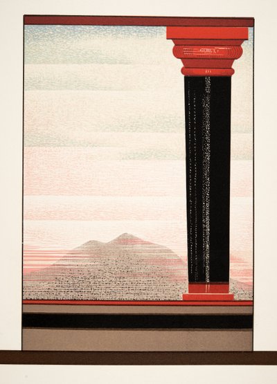 Kuvitus teoksesta Prometheus in Chains, jonka on kirjoittanut Aiskhylos, pub. 1941 (sabluunapainatus) tekijältä Francois-Louis Schmied