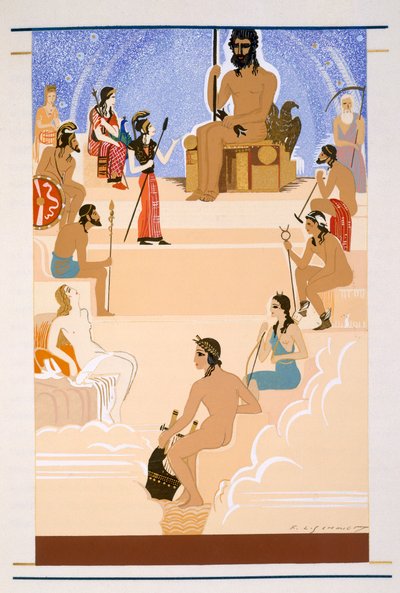 Zeuksen palvonta, kuvitus "L