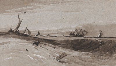Myrskyinen meri, ilta tekijältä Francois Louis Thomas Francia