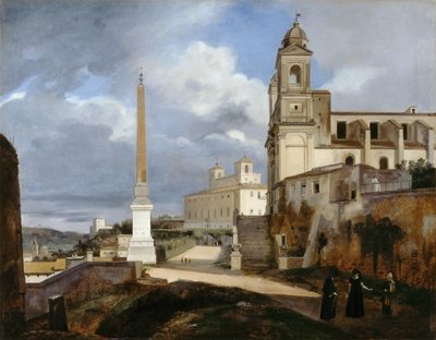 Santa Trinità dei Monti ja Villa Medici Roomassa tekijältä Francois Marius Granet