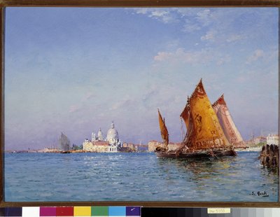 Topis altaassa Venetsian tervehdyskirkkoon päin François Nardin (1861-1936) maalaus 1900-luku Pakollinen maininta: Kokoelman säätiön terveiset de Provence, Marseille tekijältä Francois Nardi