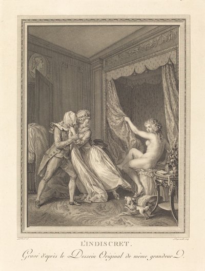 Välinpitämätön tekijältä Francois Nicolas Barthelemy Dequevauviller after Antoine Borel
