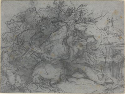 Tutkimus "Yllätys" (Battle of the Tigers) tekijältä Francois Nicolas Chifflart