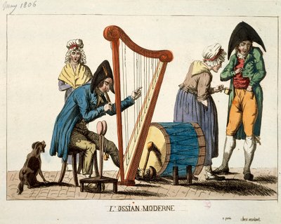 Karikatyyri modernista Ossianista, kirjoittanut Francois Nicolas Martinet tekijältä Francois Nicolas Martinet