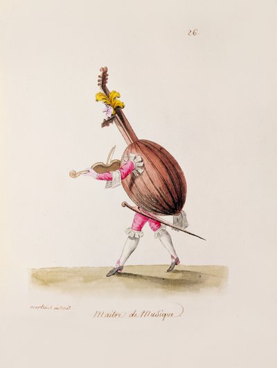 Musiikkimestari, n. 1780 tekijältä Francois Nicolas Martinet