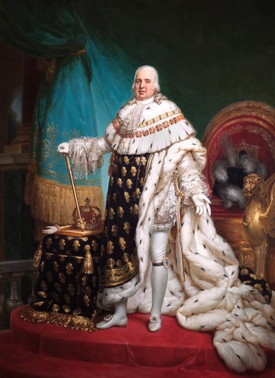 Ludvig XVIII (öljy kankaalle) tekijältä Baron François Pascal Simon Gérard