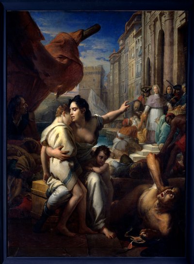 Belsuncen monsignori Marseillen ruton aikana Eve Henri Francois Xavier de Belsunce-Castelmoron (Belsunce Castelmoron) (1671-1755) pelasti sairaita vuoden 1720 ruttoepidemian aikana. François Gerardin maalaus (1770-183347) 18. 2,58 x 1, tekijältä Baron François Pascal Simon Gérard