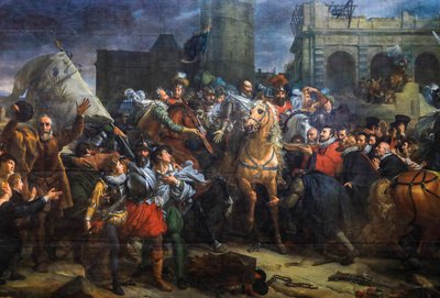 Henrik IV:n saapuminen Pariisiin tekijältä Francois Pascal Simon Baron Gerard