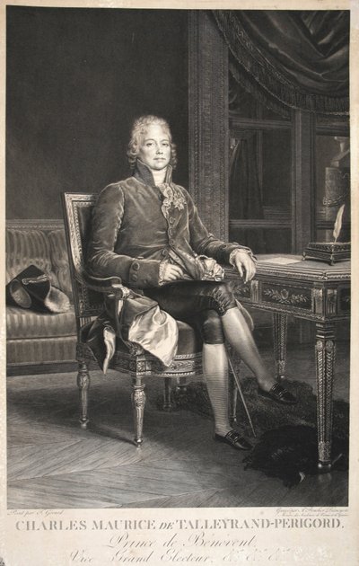 Charles Maurice de Talleyrand-Perigord, prinssi de Benevent, suurvaalivääri, pubi. 1809 tekijältä Francois Pascal Simon Gerard