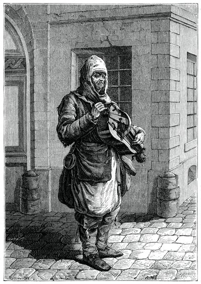 Matkustava muusikko, 1885. tekijältä Francois Robert Ingouf