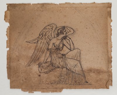 Allegorinen hahmo, noin 1825 (tussi ja liitu paperille). tekijältä Francois Rude