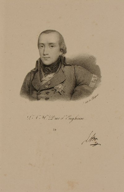 Louis Antoine Henri de Bourbon (1772-1804) Enghienin herttua yllään Conde-univormussa tekijältä Francois Seraphin Delpech