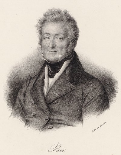 Säveltäjä Ferdinando Paerin muotokuva 1771-1839, 1830. tekijältä Francois Seraphin Delpech